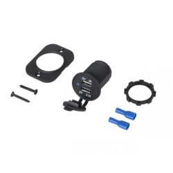 Ładowarka samochodowa USB 12/24V; 2 x USB do montażu, URZ0861